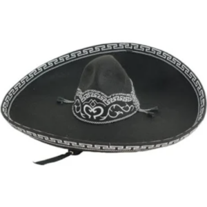 Sombrero charro mexicano auténtico de lana galoneado